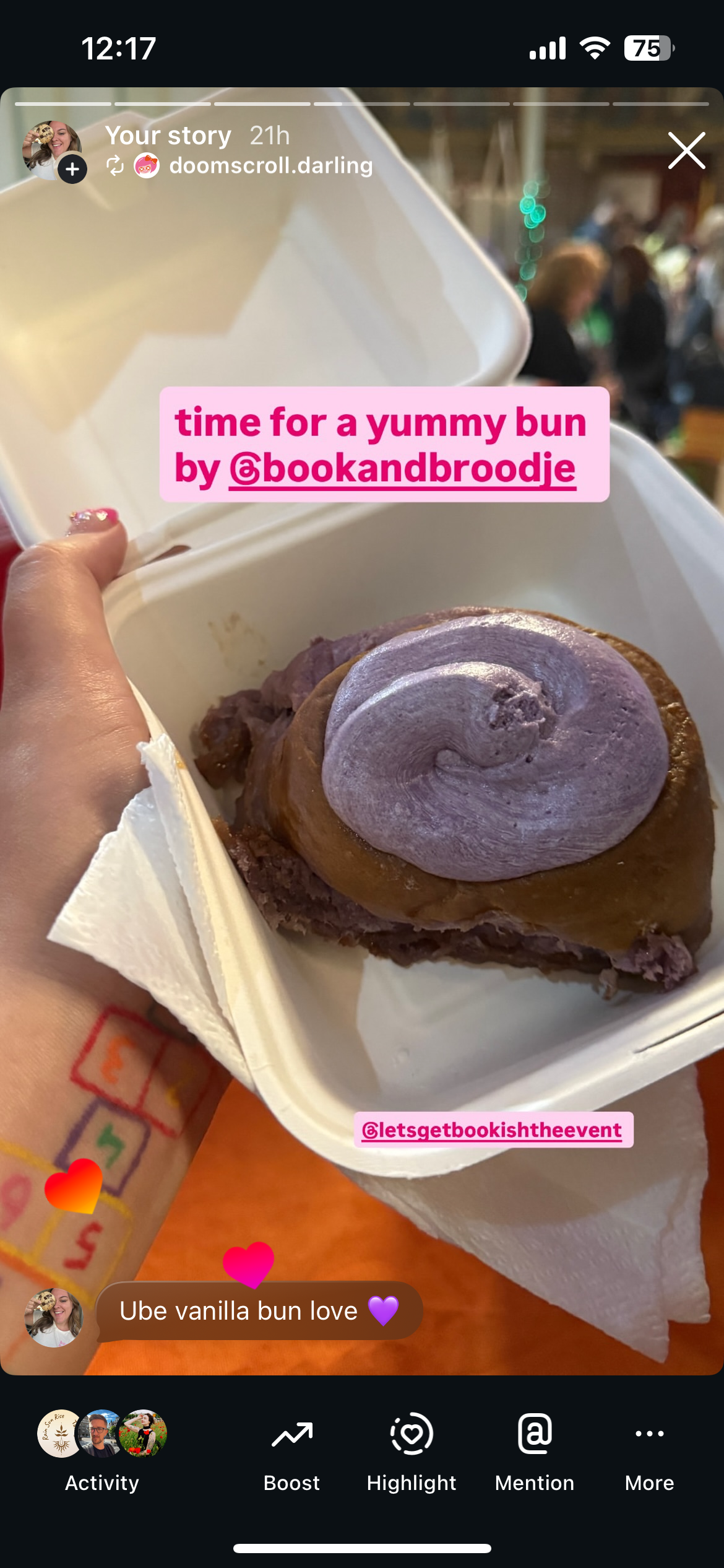 Ube vanilla broodje | homemade in haarlem